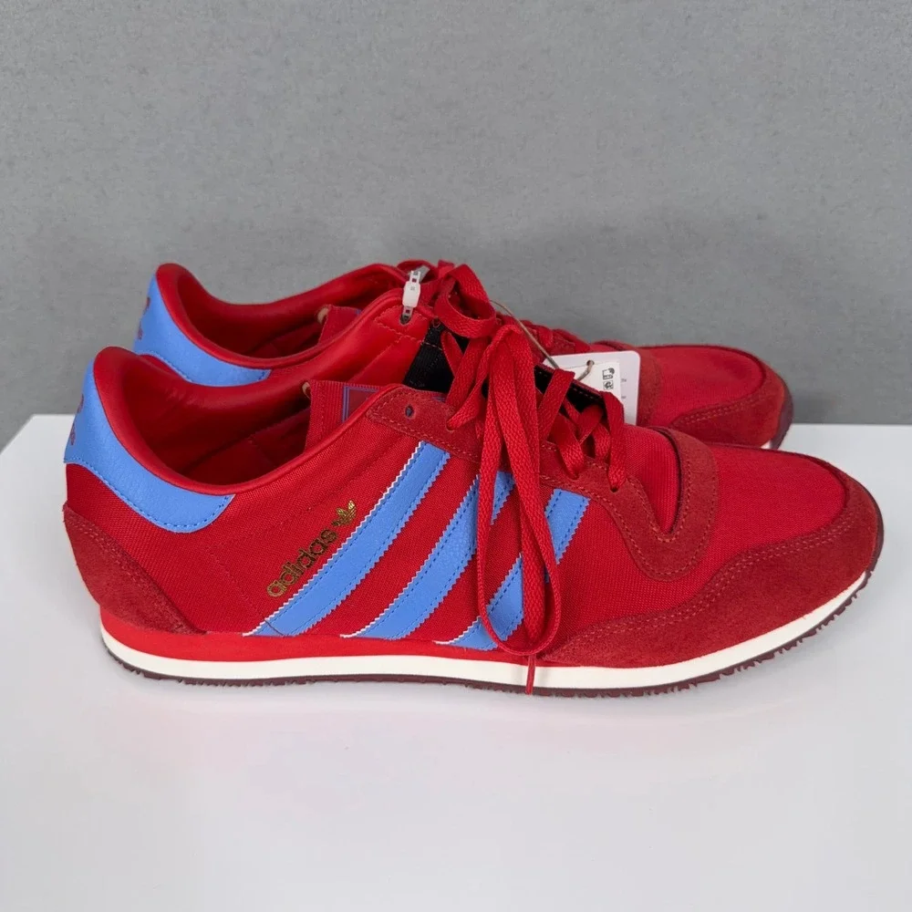 Adidas Shoes Mens 12 Red Blue Low Top Sneakers Retro Running Galaxy OG JR1147